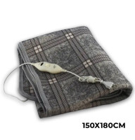 Тепле електропростирадло з підігрівом Electric Blanket 150х180см (клітчаста, Сіра)