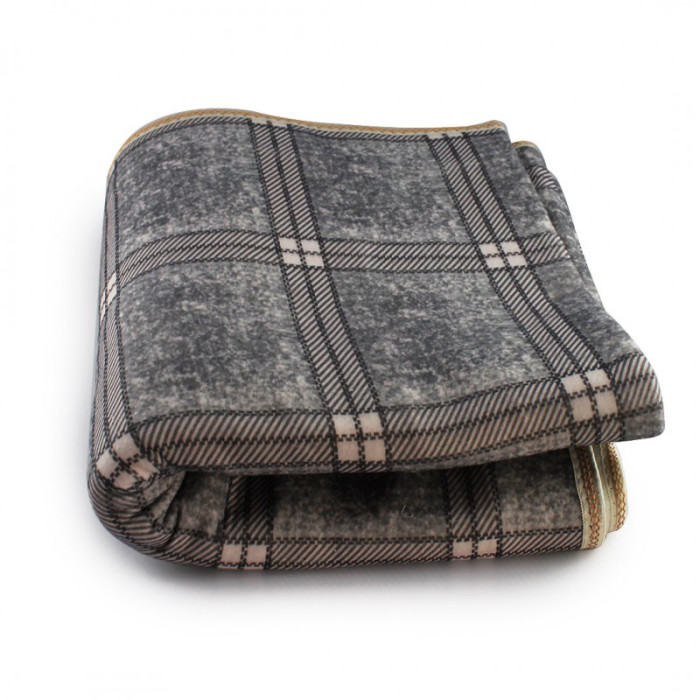 Тепла електропростирадло з підігрівом Electric Blanket 150х120см (клітчаста, Сіра)