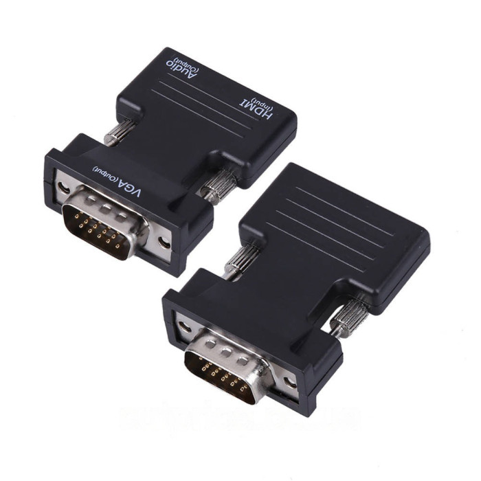 Адаптер-перехідник HDMI to VGA OUT Black
