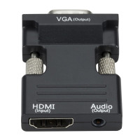 Адаптер-перехідник HDMI to VGA OUT Black