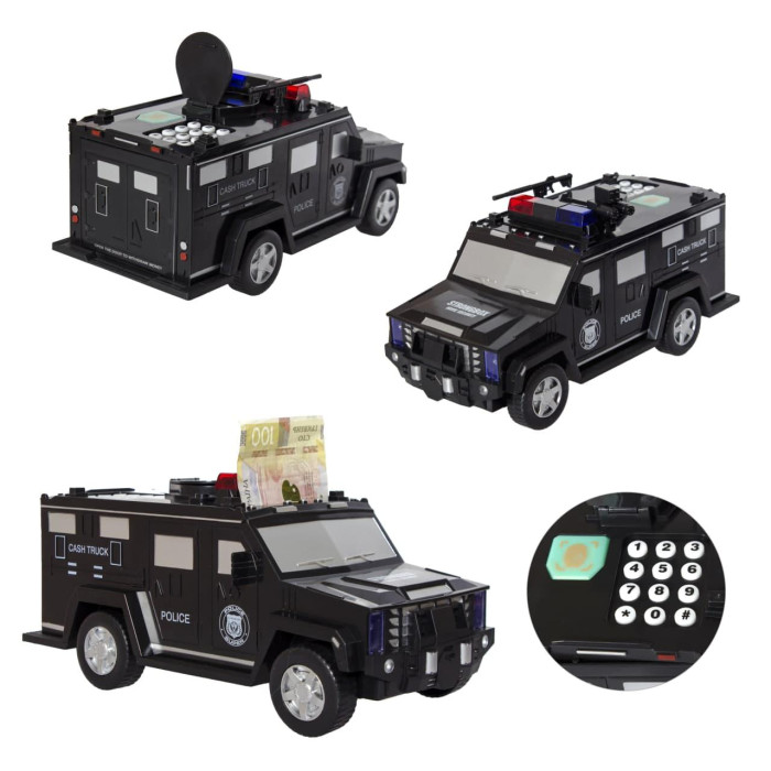 Электронная копилка-сейф Машина полиции Hummer Piggy bank