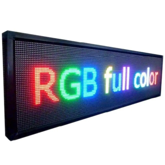 Світлодіодна торгова вивіска з рухомим рядком RGB/WIFI/USB (розмір 100х20см)