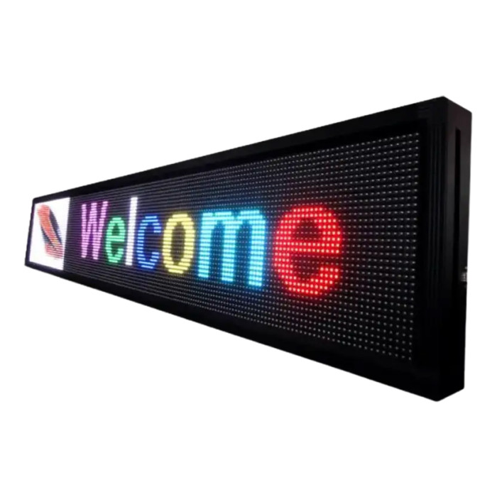 Світлодіодна торгова вивіска з рухомим рядком RGB/WIFI (розмір 135х40см)