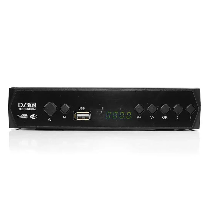 Цифровий ефірний приймач із екраном DVB-T2 метал. IPTV/YouTube/WiFi/MP4/1080 Megogo MG-2022
