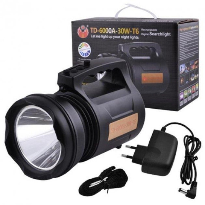Мощный переносной фонарь TD 6000A 30W T6