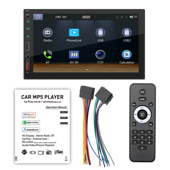 Універсальна автомагнітола X2S 7" 2 DIN на Android carplay MP4-MP5