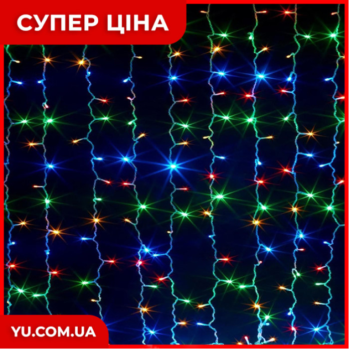 Xmas гірлянда-водоспад LED 320 (3M*3M) (Мультиколір)