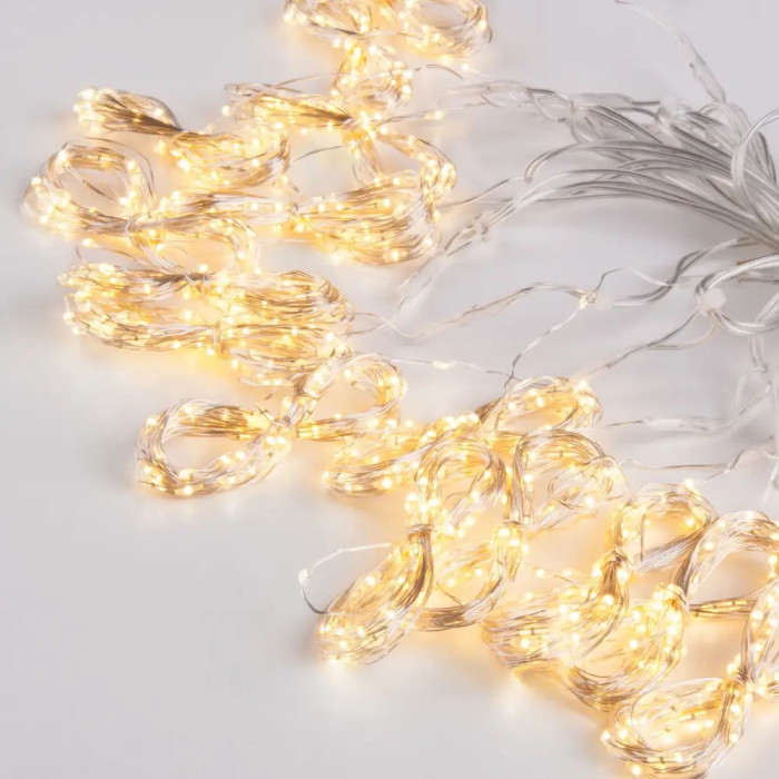 Гірлянда Штора від мережі 300LED на мідному дроті + з'єднувач, Xmas WW-9 (3M*3M) (Теплий білий)