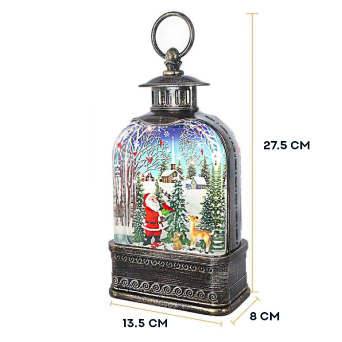 Новогодний светильник c музыкой и падающим снегом XMAS 20109A/B/C