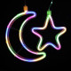 Гірлянда штора "Місяць і Зірки" від мережі 9шт. Copper curtain ball lamp Xmas 9M-1 (3M*0.7M) (Мультиколір)