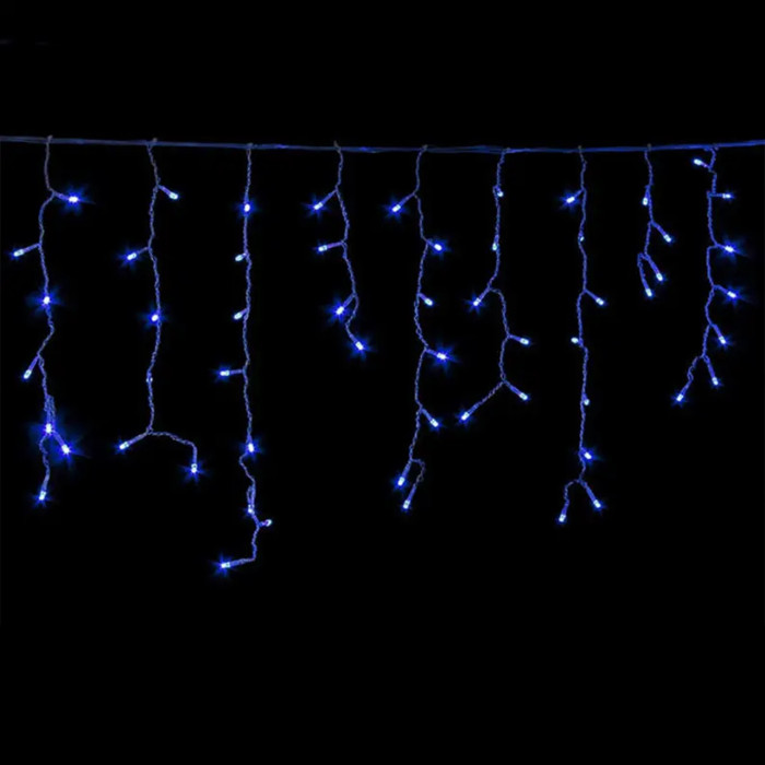 Вулична гірлянда бахрома - білий провід Xmas B-1 LED 120 3.3 Line Short curtain (5М) (Синій)
