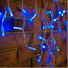 Вулична гірлянда бахрома - білий дріт Xmas B-1 LED 200 3.3 Line Short curtain (10M*1.5M) (Синій)