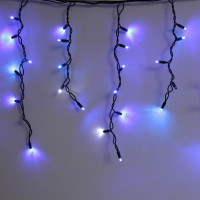 Гирлянда бахрома - черный провод Xmas B-2 LED 200 3.3 Line Short curtain (10M*1.5M) (Синий)