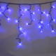 Вулична гірлянда бахрома - чорний дріт Xmas B-2 LED 200 3.3 Line Short curtain (5М) (Синій)