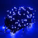 Вулична гірлянда бахрома - чорний дріт Xmas B-2 LED 200 3.3 Line Short curtain (5М) (Синій)