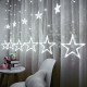 Гірлянда Xmas Star Curtain 12 зірочки (3М * 80СМ * 50СМ) (Холодний білий)