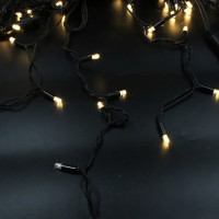 Уличная гирлянда бахрома - черный провод Xmas WW-1 LED 120 3.3 Line Short curtain (5М) (Теплый белый)