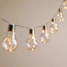 Гірлянда Xmas у вигляді Лампочки 10 LED зі з'єднувачем (2M) (Теплий білий)