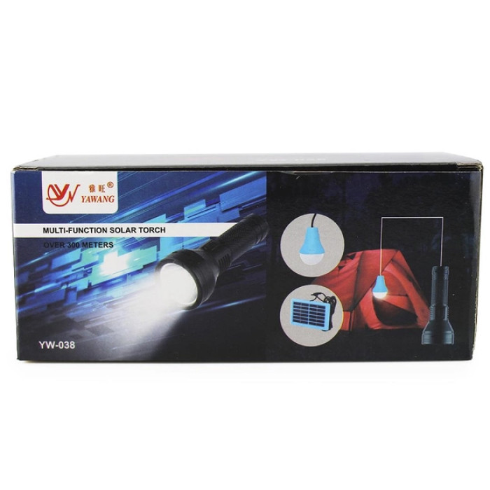 Ліхтарик ручний BL YW-038 із сонячною зарядкою та лампою