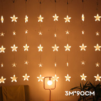 Гірлянда штора-зорепад 60LED (3М*90СМ) (Теплий Білий)