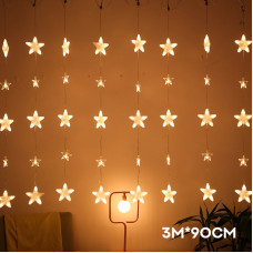 Гірлянда штора-зорепад 60LED (3М*90СМ) (Теплий Білий)
