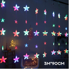 Гірлянда штора-зорепад 60LED (3М*90СМ) (Мультиколір)