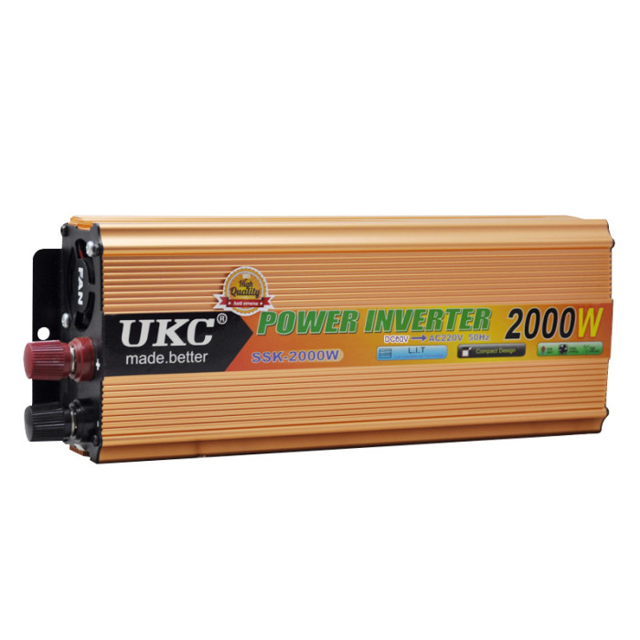 Перетворювач напруги AC/DC UKC SSK 2000W+LCD. 12V-220V