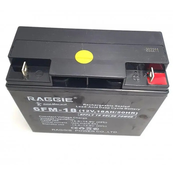 Акумулятор до ДБЖ AGM 12v 18AH RAGGiE