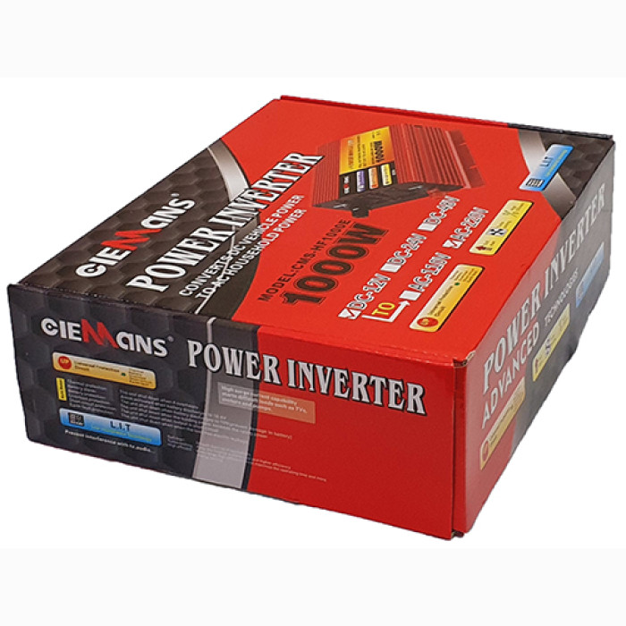 Перетворювач напруги-інвертор CIEMANS 12V-220V 1000W