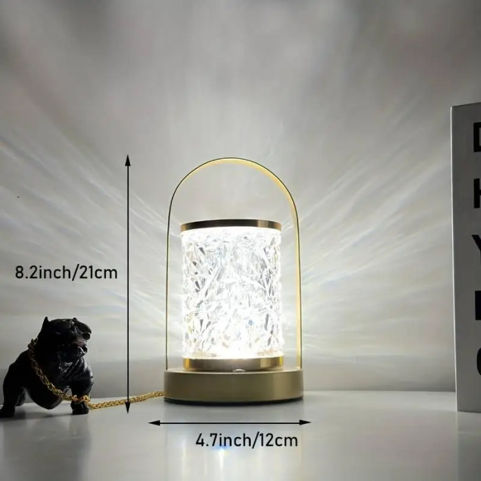 Портативная металлическая настольная LED лампа D15