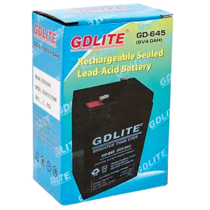 Акумуляторна батарея GDLITE GD-645 6V/4Ah