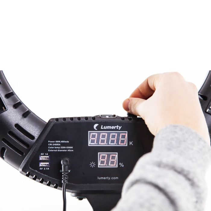 Кільцева лампа LUMERTY 96W – 45 см.