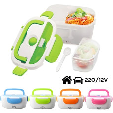 Ланч-бокс 2 в 1 с подогревом для автомобиля и дома на два отделения Lunch Heater LHB-220-12V