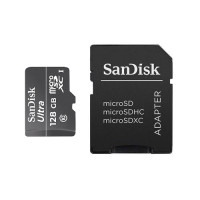 Карта пам'яті micro SDHC 128GB + SD-адаптер SanDisk Ultra class 10 UHS-I 100MB/s