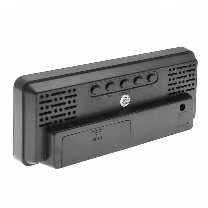 Электронные часы с зеркальным дисплеем, от USB + термометр, VST-898-4  (Зеленый)