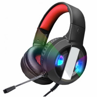 Накладные наушники с микрофоном и RGB подсветкой A8 misde GAMING led