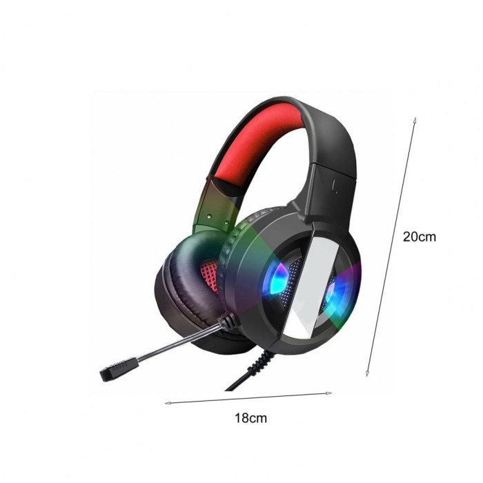 Накладні навушники з мікрофоном і RGB підсвічування A8 misde GAMING led