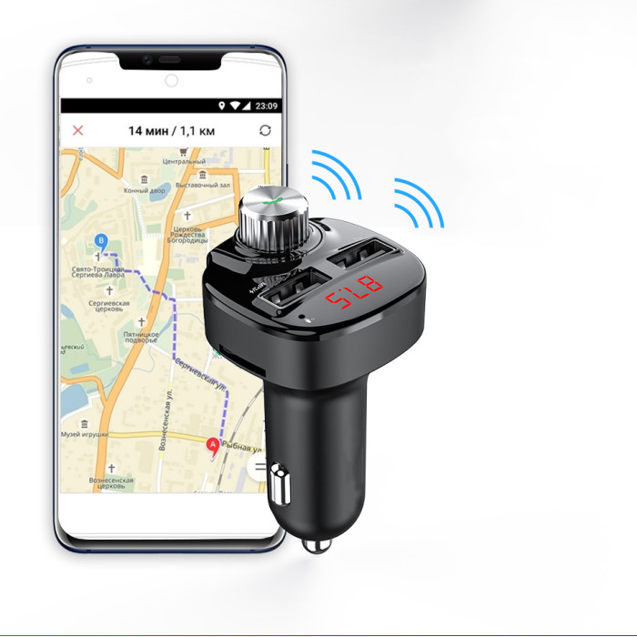 Автомобільний трансмітер fm-передавач Bluetooth Handsfree