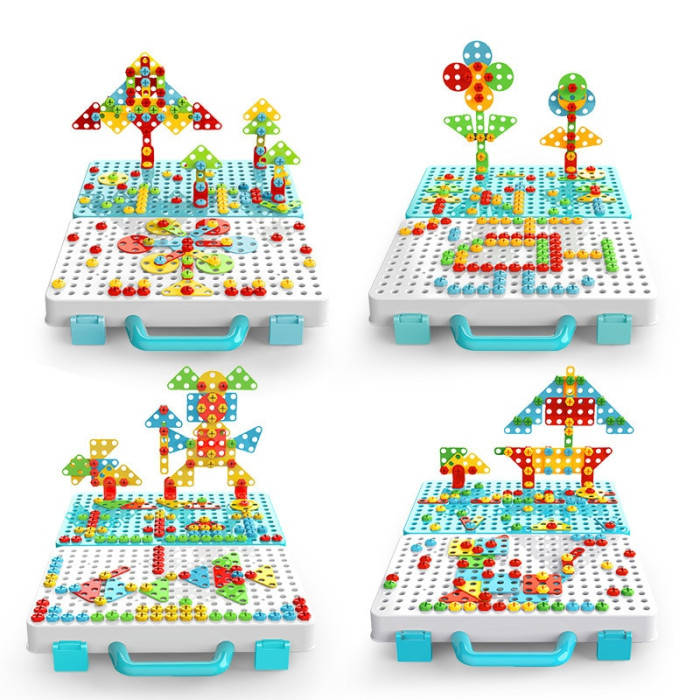 Мозаїка конструктор в валізі Creative Puzzle 193 деталі TLH-28