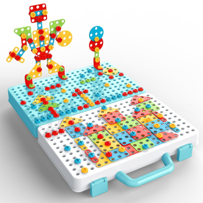 Мозаїка конструктор в валізі Creative Puzzle 193 деталі TLH-28