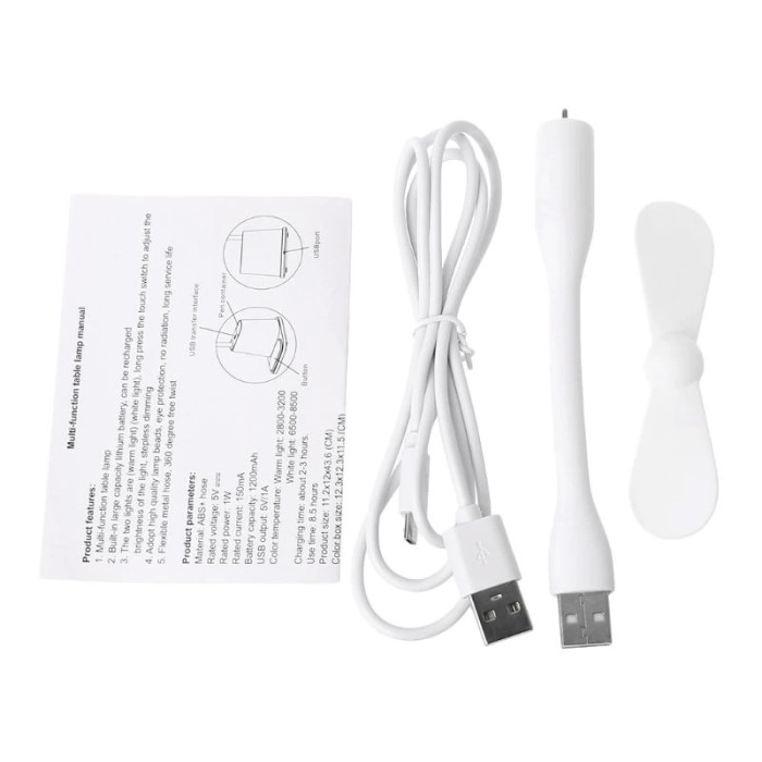 Портативна настільна LED лампа Power Bank DESK LAMP 1200Mah