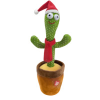 Танцюючий та співаючий новорічний кактус з підсвічуванням Dancing Cactus 120 пісень