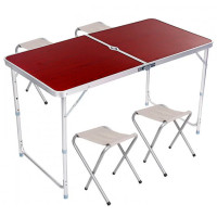 Стол для пикника Folding Table усиленный с 4 стульями