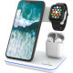 Бездротовий зарядний пристрій док-станція 3 в 1 Wireless Charger
