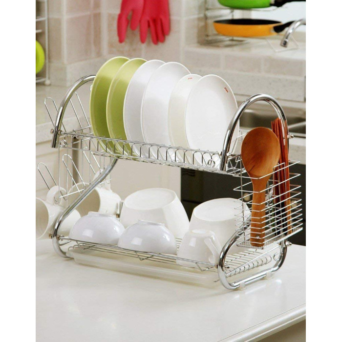 Двох'ярусна сушка для посуду Kitchen Storage Rack