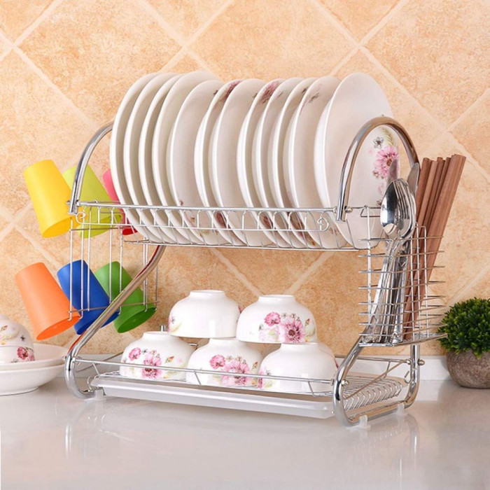 Двох'ярусна сушка для посуду Kitchen Storage Rack