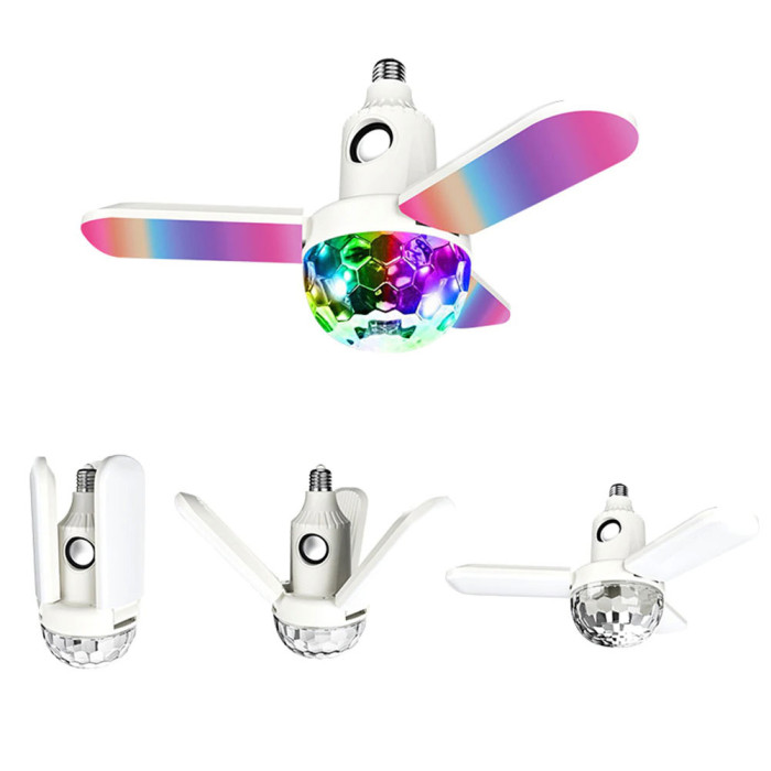 Музична LED RGB лампа Е27 Bluetooth з пультом ДУ