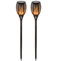 Водонепроницаемый фонарь 58 см с эффектом пламени Solar flame led light sensor activated