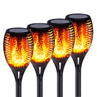Водонепроникний ліхтар 52 см з ефектом полум'я Solar flame led light sensor activated