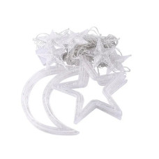 Світлодіодна гірлянда Завіса Зірки-Місяць Теплий